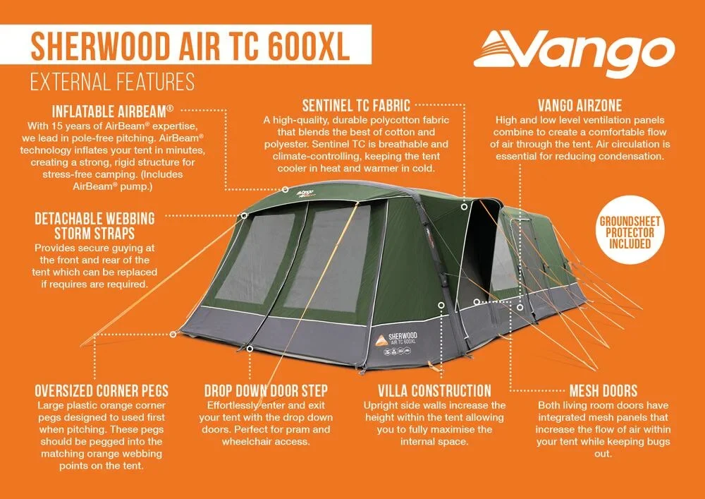 Sherwood 600XL Air Tent Package - Image 11