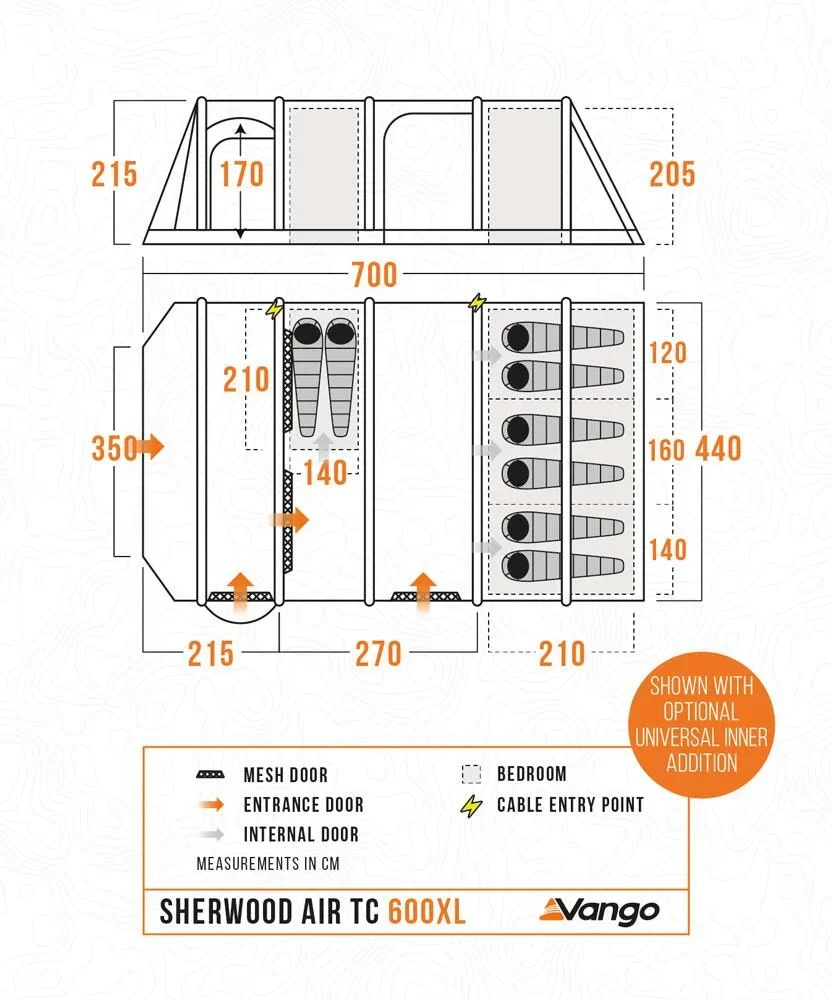 Sherwood 600XL Air Tent Package - Image 5