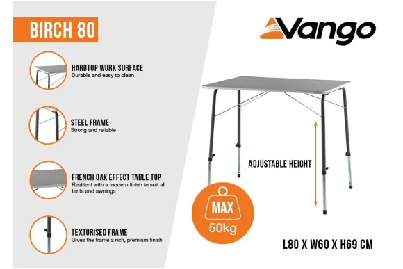 Vango Birch 80 Table - Image 3